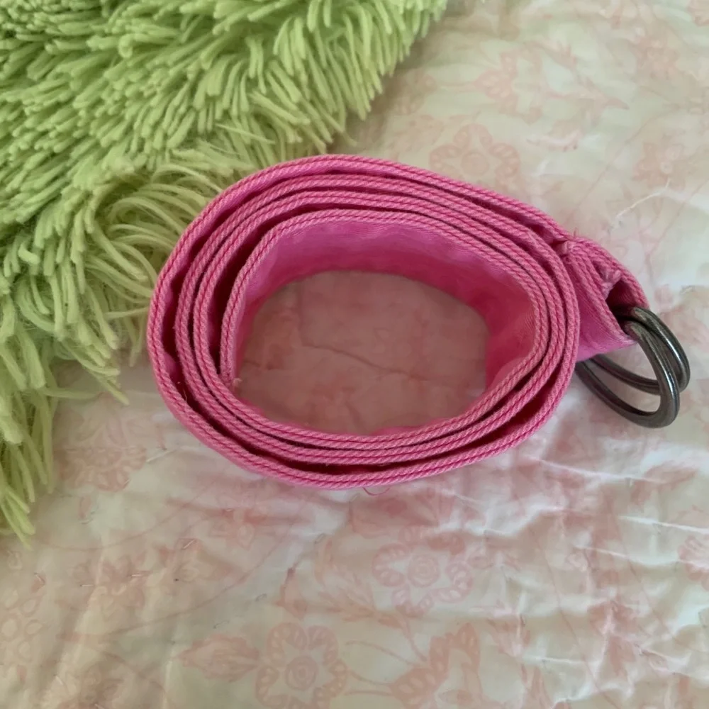 Belt Lot of 3 Solid Plaid Jean Braided Adjustable Blue Pink Girls